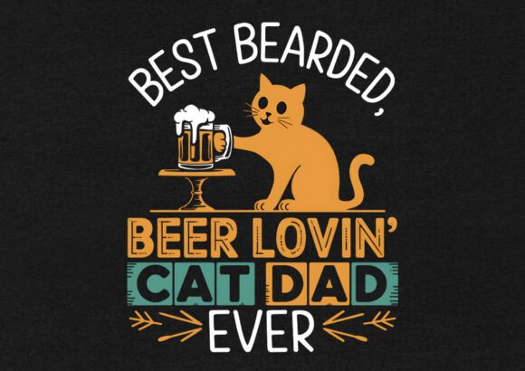Best Bearded Beer Lovin Cat T-shirt